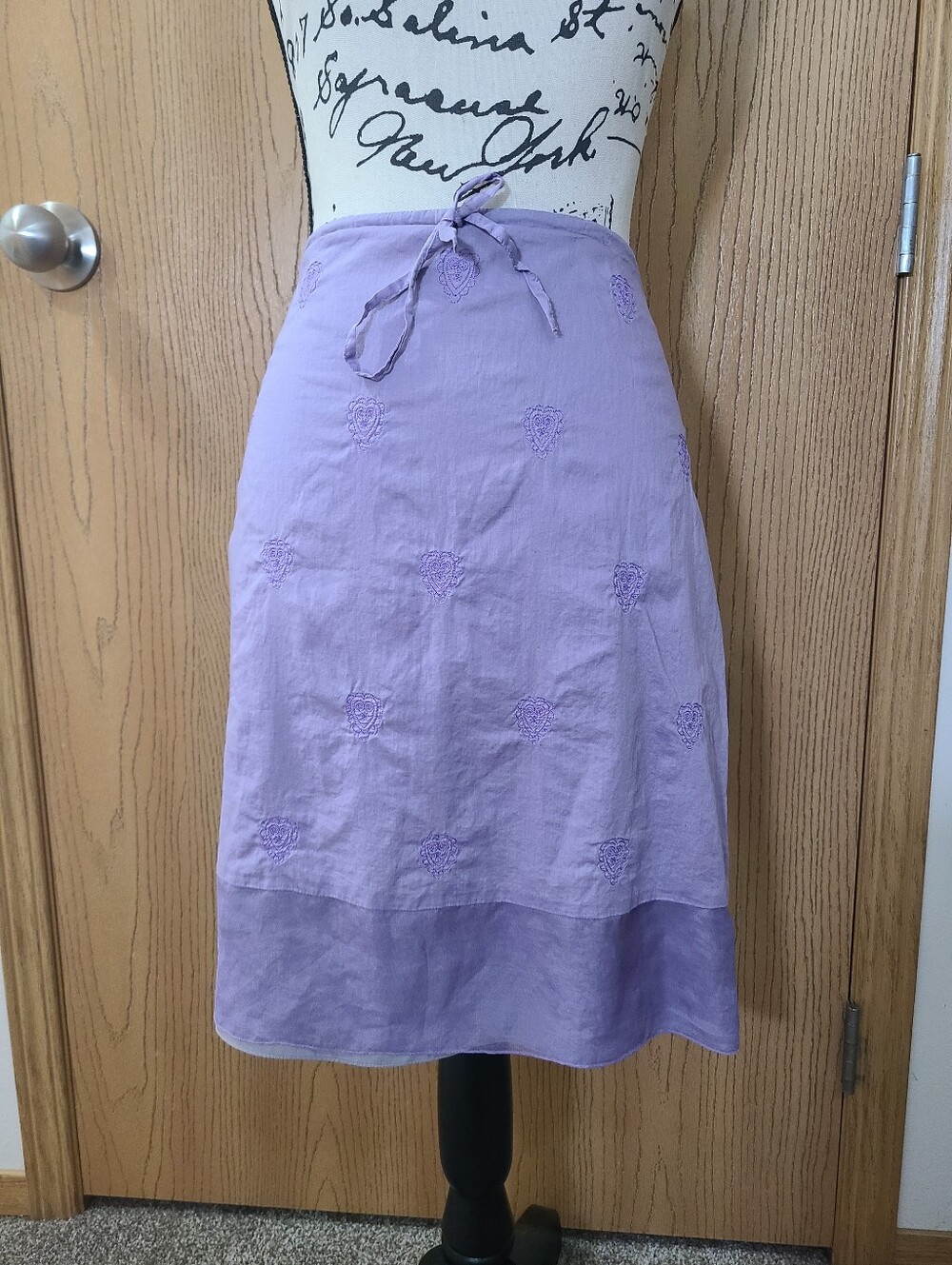 American Eagle Y2k Embroidered Silk Trim Boho Festival Skirt - Picture 3 of 4